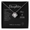 For Her - Graduation Love Knot Necklace