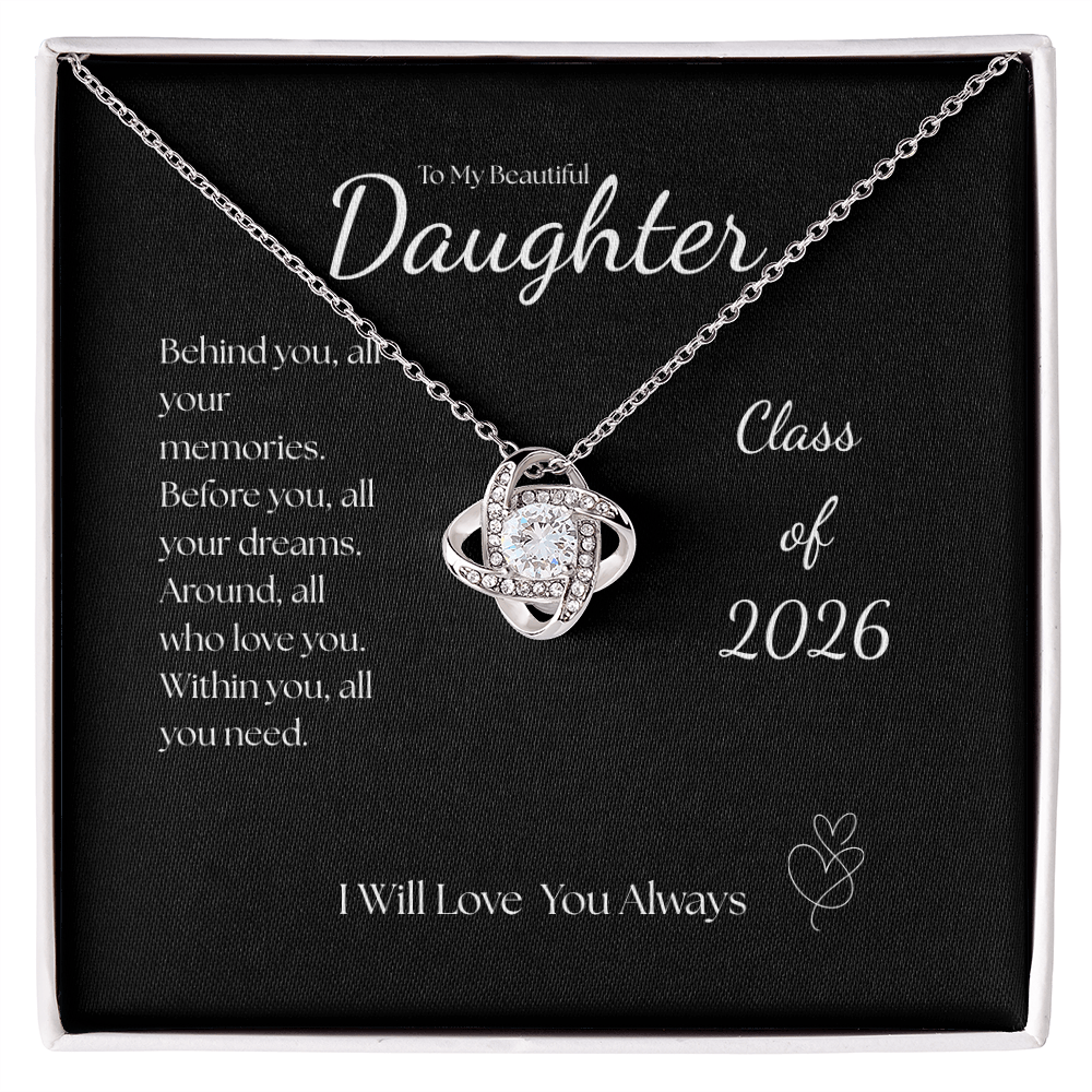 For Her - Graduation Love Knot Necklace