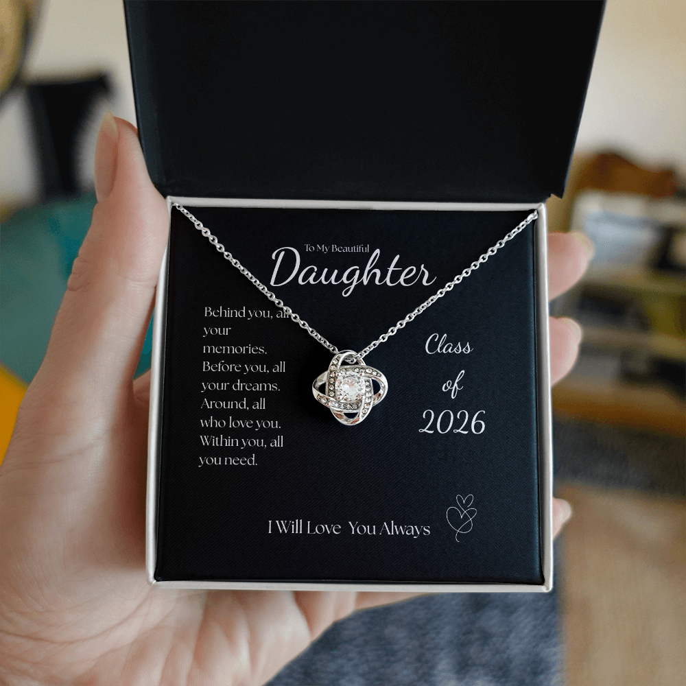 For Her - Graduation Love Knot Necklace