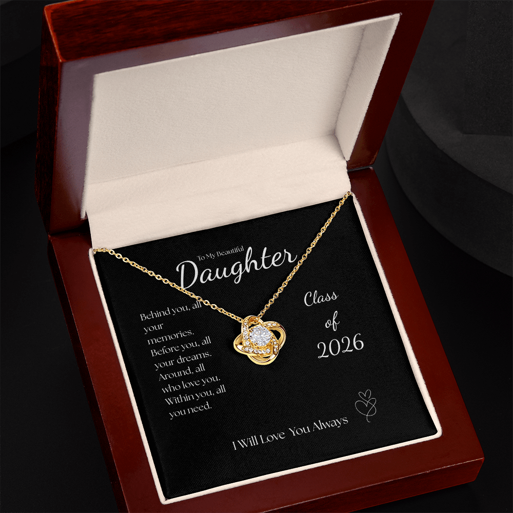 For Her - Graduation Love Knot Necklace