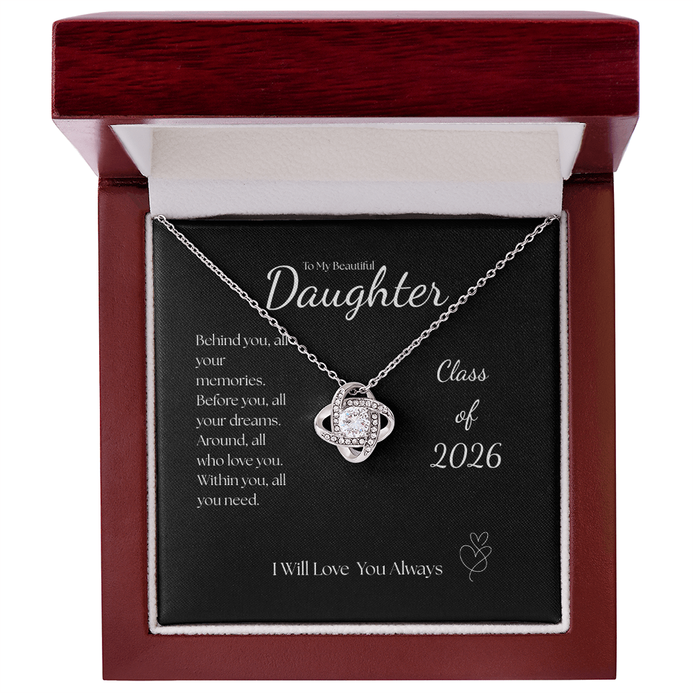 For Her - Graduation Love Knot Necklace