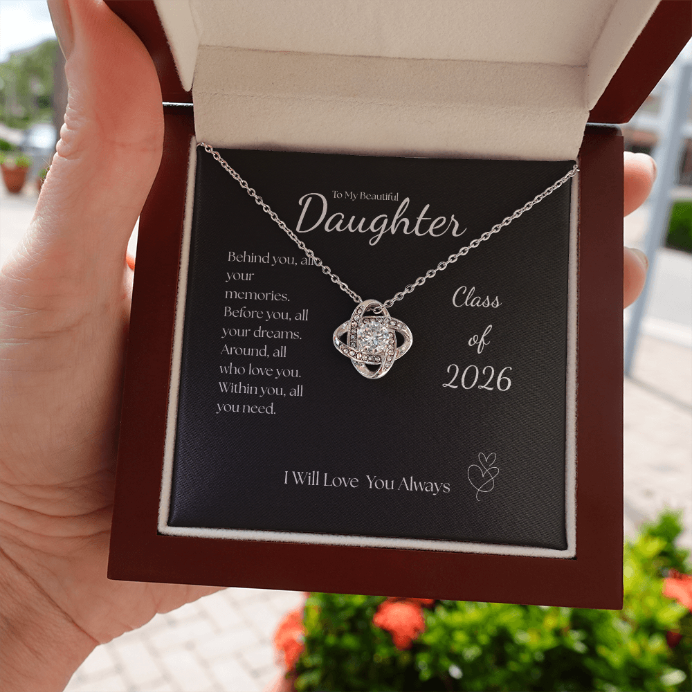 For Her - Graduation Love Knot Necklace