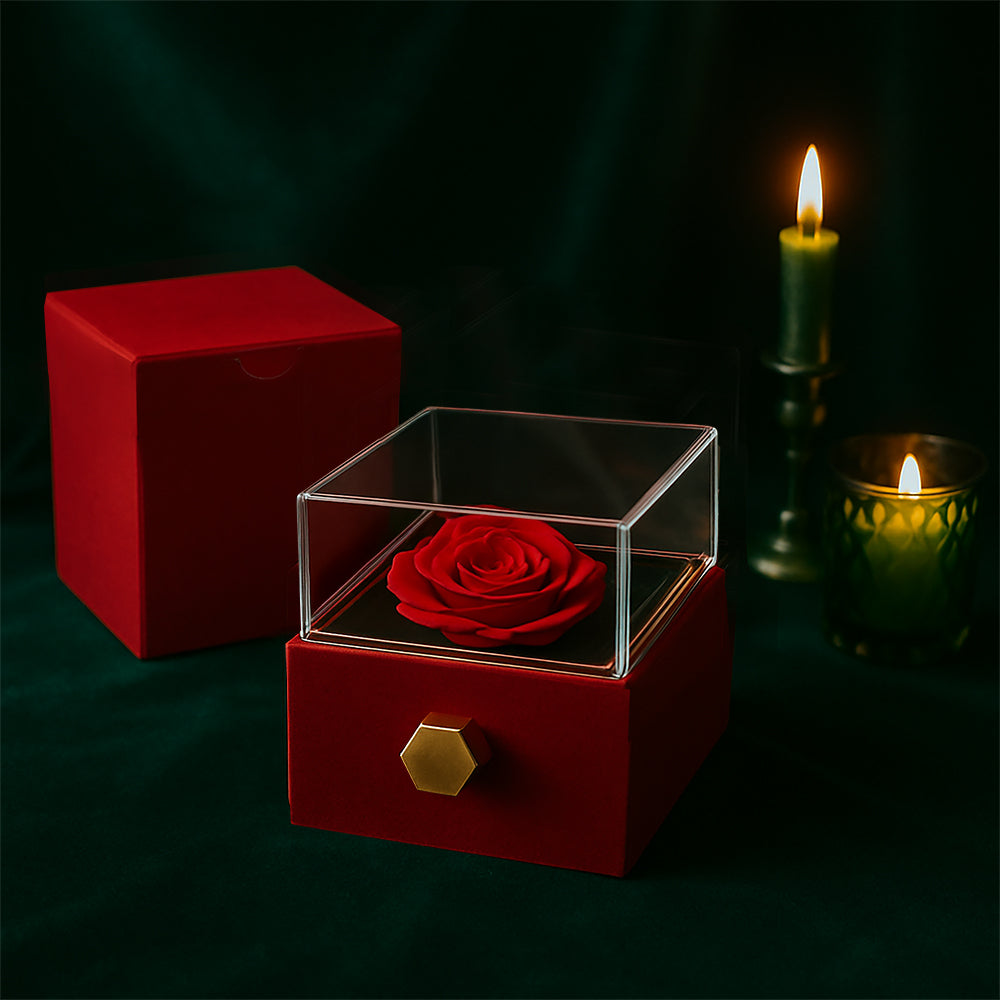 For Her - Graduation Rose Box Love Knot Necklace