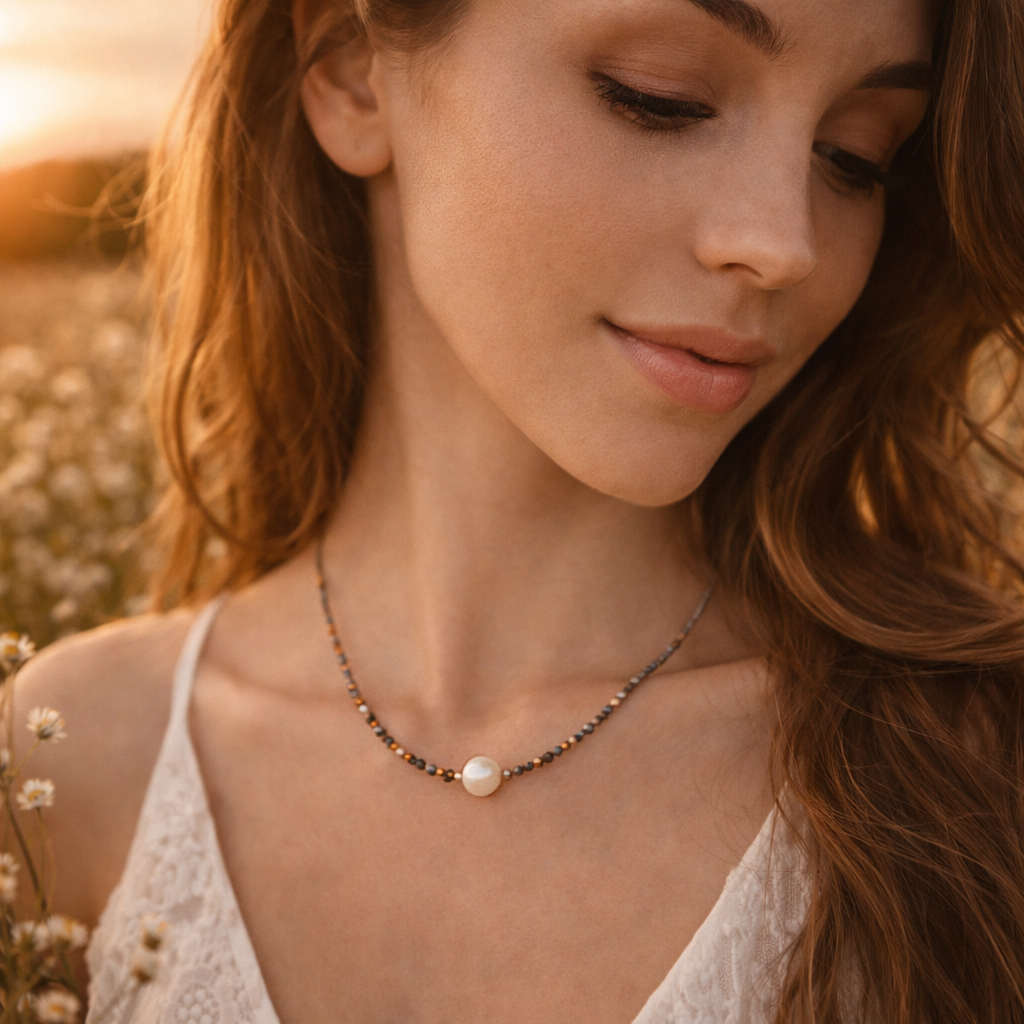 Heirloom Pearl Lolite Necklace