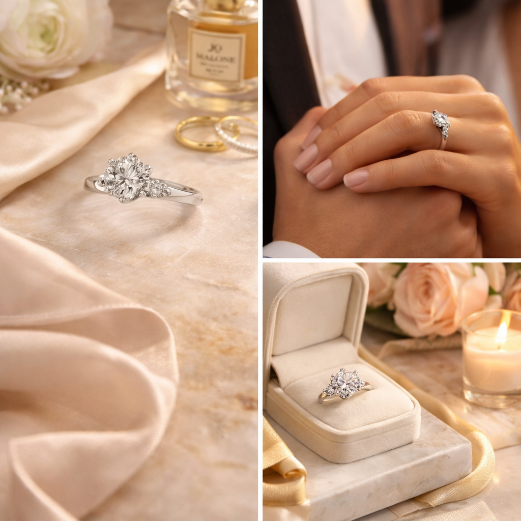 Heirloom Halo Moissanite Ring