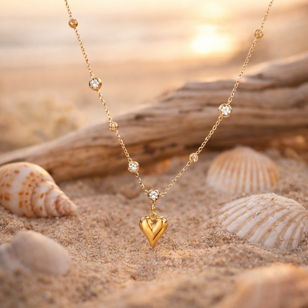 Legacy Crystal Heart Charm Necklace